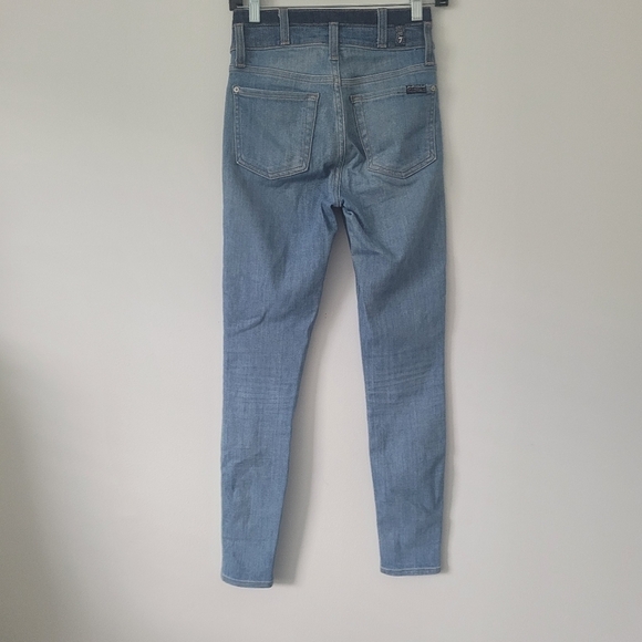 7 for all Mankind Wide Waistband double loop High Waist Skinny Size 24 - Picture 6 of 11